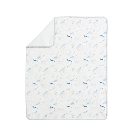 Swimming Whale Waterproof Baby White Changing Mat