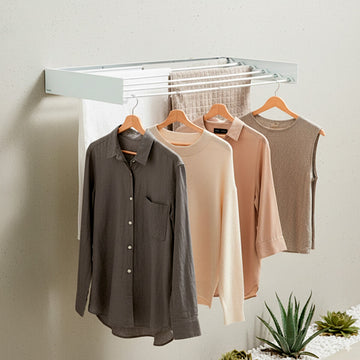 Foldable Extendable Retractable Wall Clothes Drying Rack Dryva 100 InnovaGoods