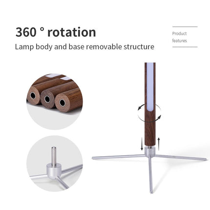 Vertical Solid Wood Floor Lamp