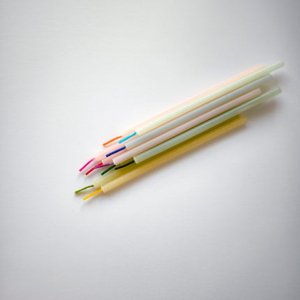 white beeswax Birthday Candles