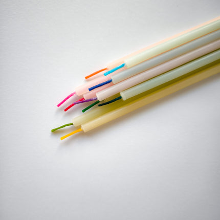 white beeswax Birthday Candles
