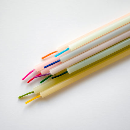 white beeswax Birthday Candles