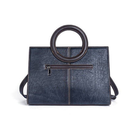 Rossie Viren Women's  Women Crossbody Small Tote Bag with Leather Circular Handle | Handle Bag | Crossbody Bag