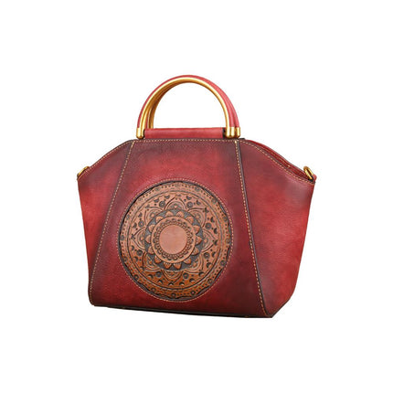 Rossie Viren Women's  Women Vintage Leather Handbag Shoulder Purse Satchel Tote Crossbody Bag