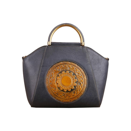 Rossie Viren Women's  Women Vintage Leather Handbag Shoulder Purse Satchel Tote Crossbody Bag