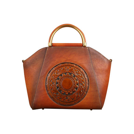 Rossie Viren Women's  Women Vintage Leather Handbag Shoulder Purse Satchel Tote Crossbody Bag