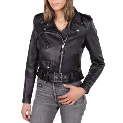 Womens Black Motorcycle Jacket