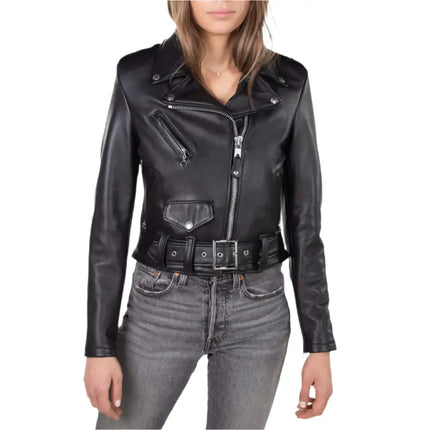 Womens Black Motorcycle Jacket