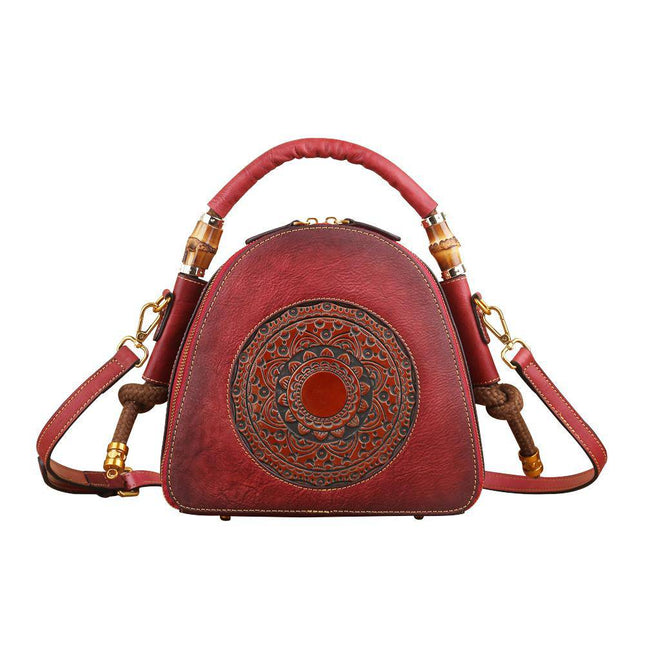 Rossie Viren Women's  Womens Vintage Leather Top Handle Cross Body Messenger Bags